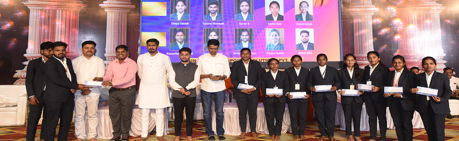 Final year SSBCA Students got placed in Sun Bright Manpower Solution Pvt. Ltd Bangalore.